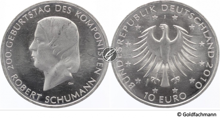 10 € 2010 - 200 Geb. Robert Schumann