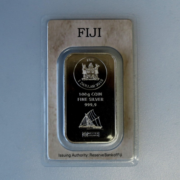 100g Fiji Münzbarren Silber