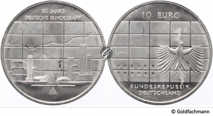 10 € 2007 50 Jahre Deutsche Bundesbank