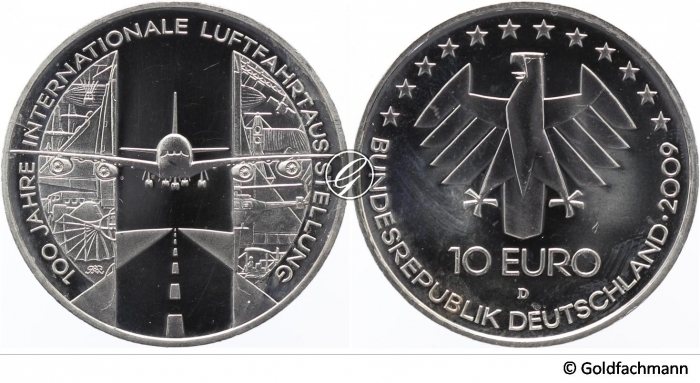 10 € 2009 - 100 Jahre Luftfahrtausstellung