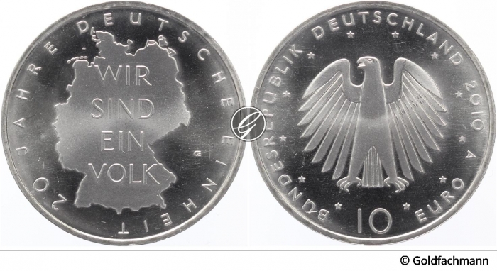 10 € 2010 - 20 Jahre Deutsche Einheit