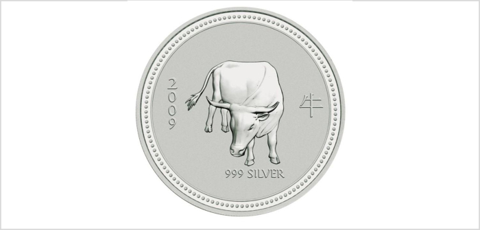 1 Oz Lunar Ochse 2009 (Silber) - diff.